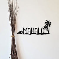 Thumbnail for Mahalo Sign with Palm Trees and Wave