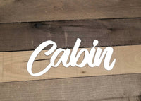 Thumbnail for Cabin Metal Sign | Metal Word Art | Cabin and Lake Living Room Decor | Cabin Bedroom and Bathroom Wall Art | Cabin Life Gifts