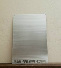 Thumbnail for Travel Magnet Board | Travel Adventure Explore Metal Wall Board | Picture Magnet and Memory Board | Gift for Traveler | Custom Metal Sign