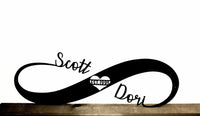 Thumbnail for Custom Name Infinity Sign | Gift for Couple | Personalized Name Infinity Symbol with Wedding Date | Metal Wall Art | Forever Love Sign