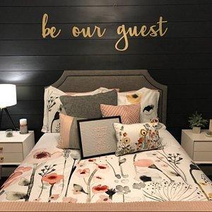 Be Our Guest Sign | Metal Wall Words | Guest Bedroom and Bathroom Decor | Metal Cutout | Be Our Guest Wall Quote Metal Word Art | Word Decor