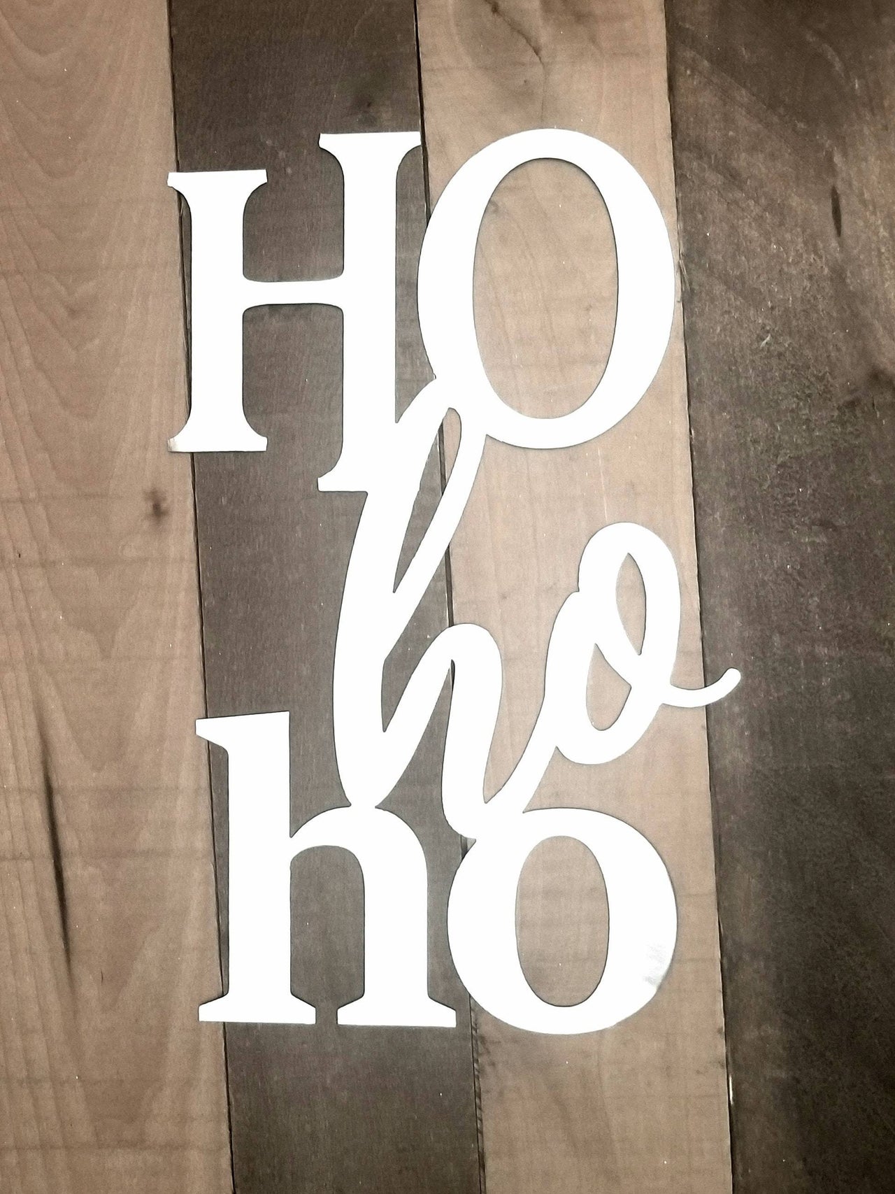 Ho Ho Ho Metal Sign | Christmas Decor | Metal Rustic Holiday Decor | Christmas Sign | Metal Door Hanger | Santa Sign | Winter Decor