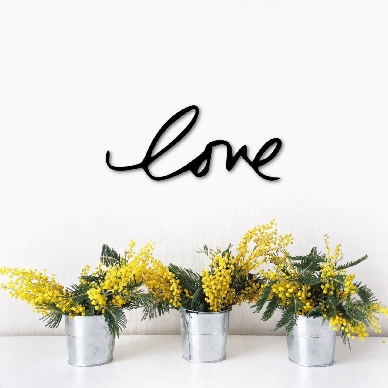 Love Sign | Metal Art Word Signs | Cursive Wall Letters | Master Bedroom Wall Decor | Love Script Word | Anniversary Gifts | Wedding Decor