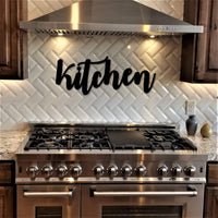 Thumbnail for Kitchen Sign | Metal Word Art | Kitchen Wall Decor | Kitchen Gifts | Metal Cursive Letters | Word Signs | Kitchen Words for the Wall |