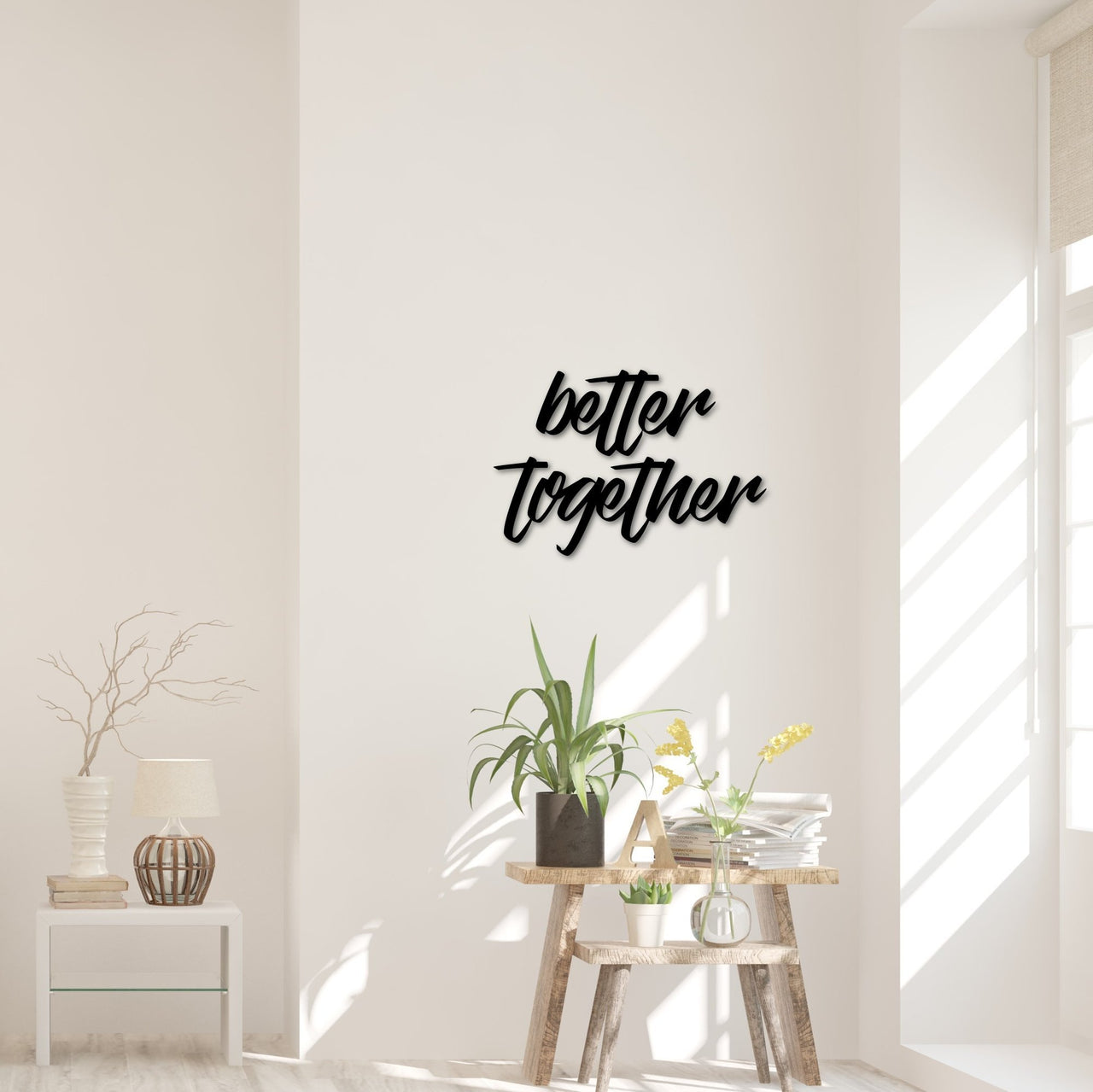 Better Together Sign | Wedding Decor Chair Signs | Bride and Groom Romantic Sign | Metal Wall Decor | Mr and Mrs Wedding Gift | Love Decor