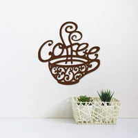 Thumbnail for Coffee Cup Sign | Metal Coffee Sign | Wall Art Gifts for Coffee Lovers | Coffee Basket | Kitchen Decor | Office Coffee Sign | Barista Decor
