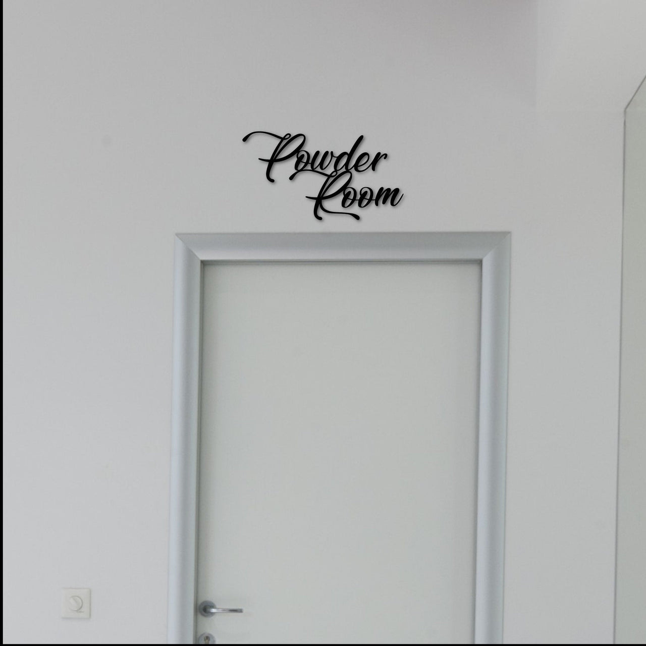Powder Room Metal Sign | Decorative Bathroom Sign | Bathroom Decor for Guest Bathroom or Master Bathroom | Metal Word Art | Wash Room Decor