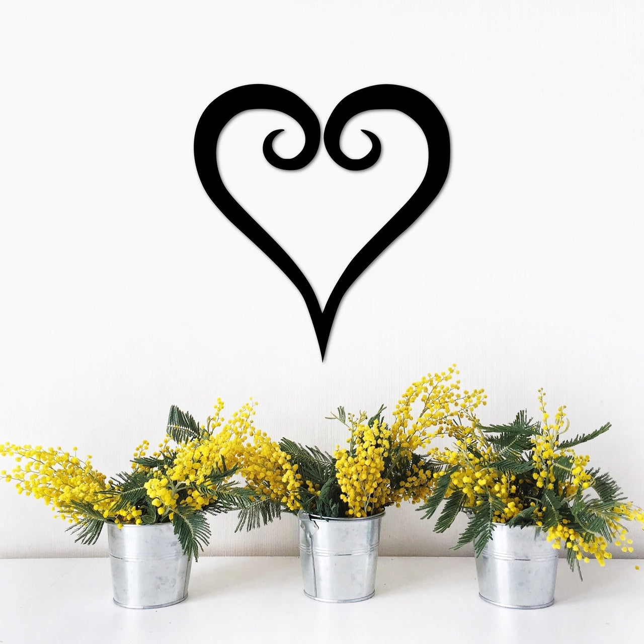 Curly Heart Decor | Metal Heart Sign | Wedding Decor | Love Decor | Kids Room Decor | Valentine&#39;s, Wedding or Anniversary Gift for Her