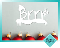 Thumbnail for Winter Brrr Sign | Metal Rustic Farmhouse Christmas Sign | Snow Decor | Holiday Decoration for Wreath | Tree Ornament | Winter Door Hanger