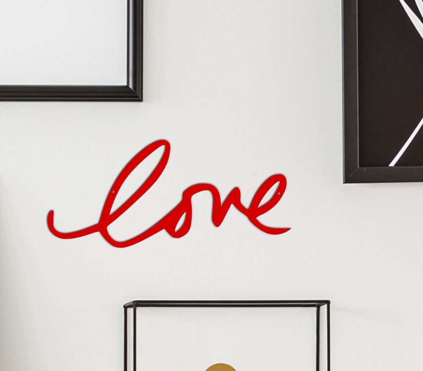 Love Metal Sign | Cursive Wall Words - Simply Royal Design