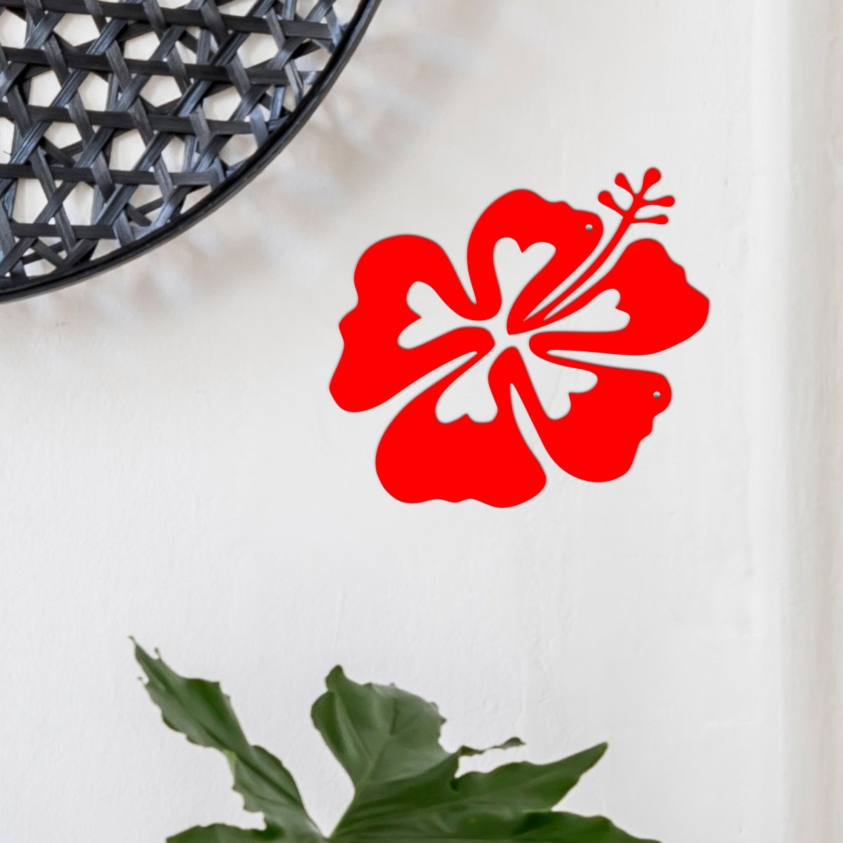 Metal Hibiscus Flower Wall Art - Simply Royal Design