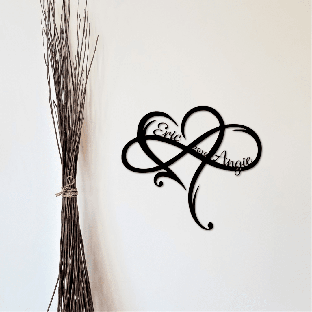 Personalized Heart Infinity Sign