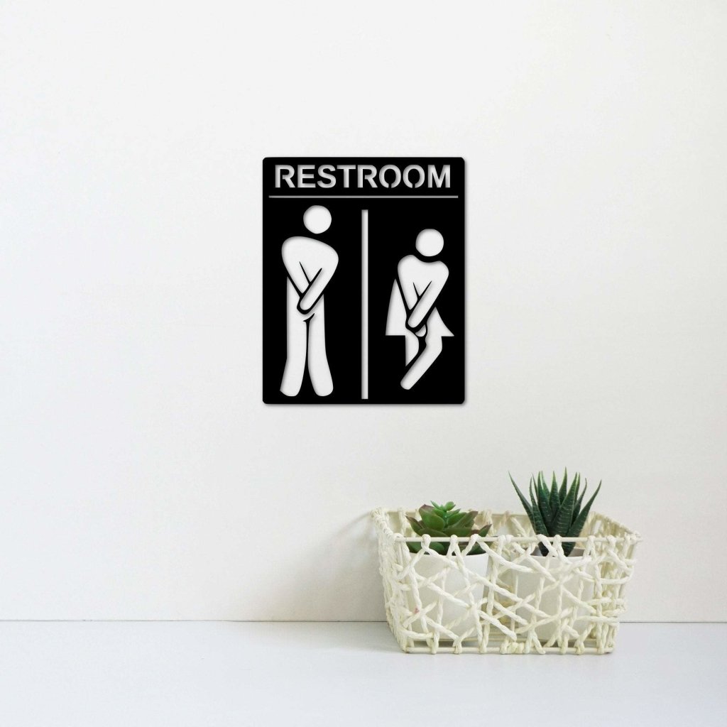 Urgent Restroom Sign | Bathroom Decor - Simply Royal Design