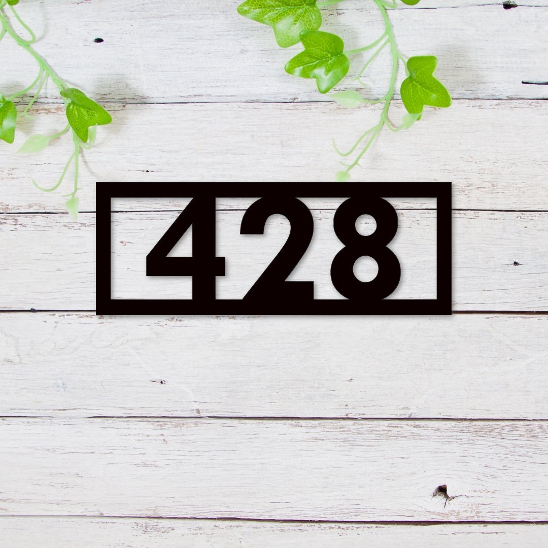 Metal House Numbers Sign