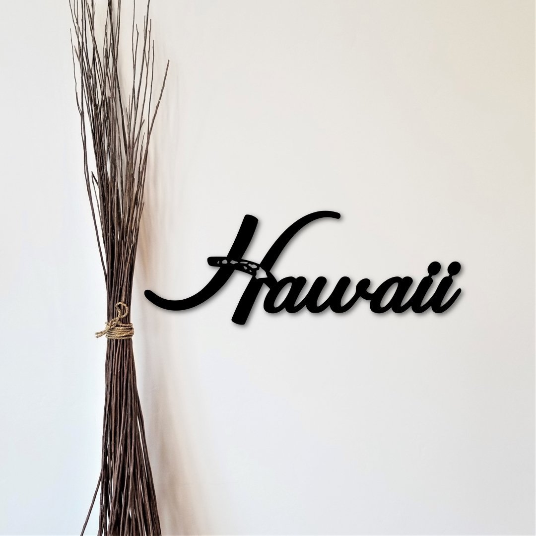 Hawaiian Islands Hawaii Word Sign