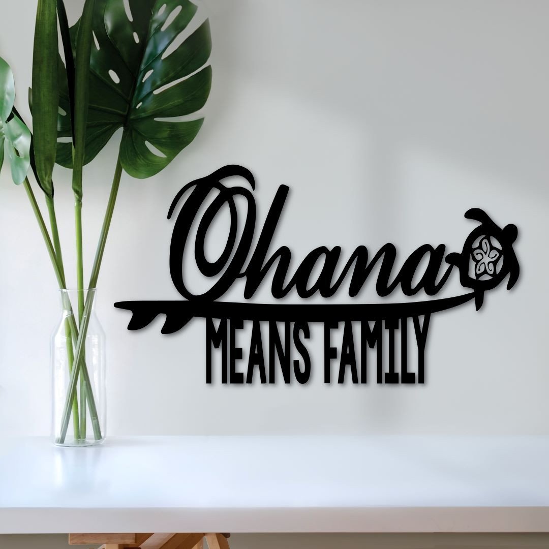 Ohana Means Family Sign - Hawaiian Decor – Simply Royal Design