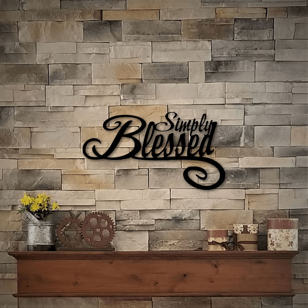 Simply Blessed Sign | Metal Blessed Sign
