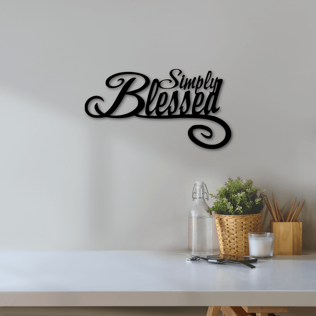 Simply Blessed Sign | Metal Blessed Sign