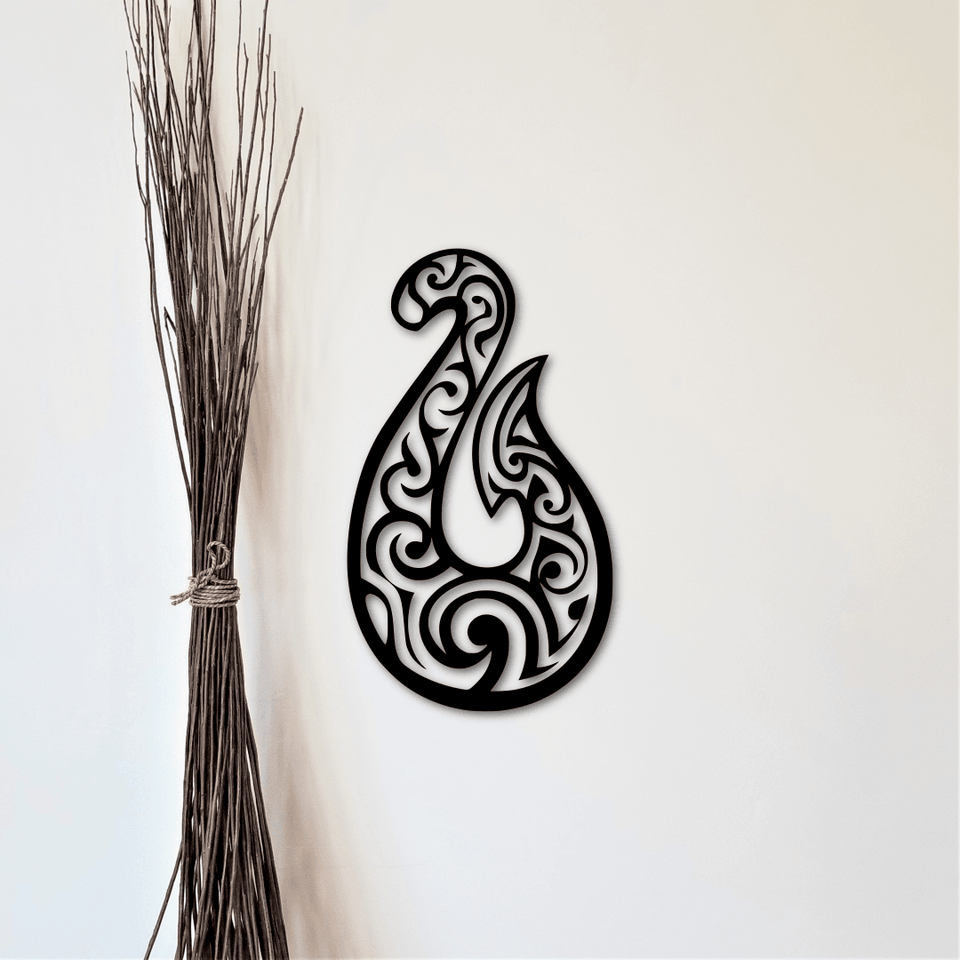 Tribal Fish Hook Metal Sign – Simply Royal Design