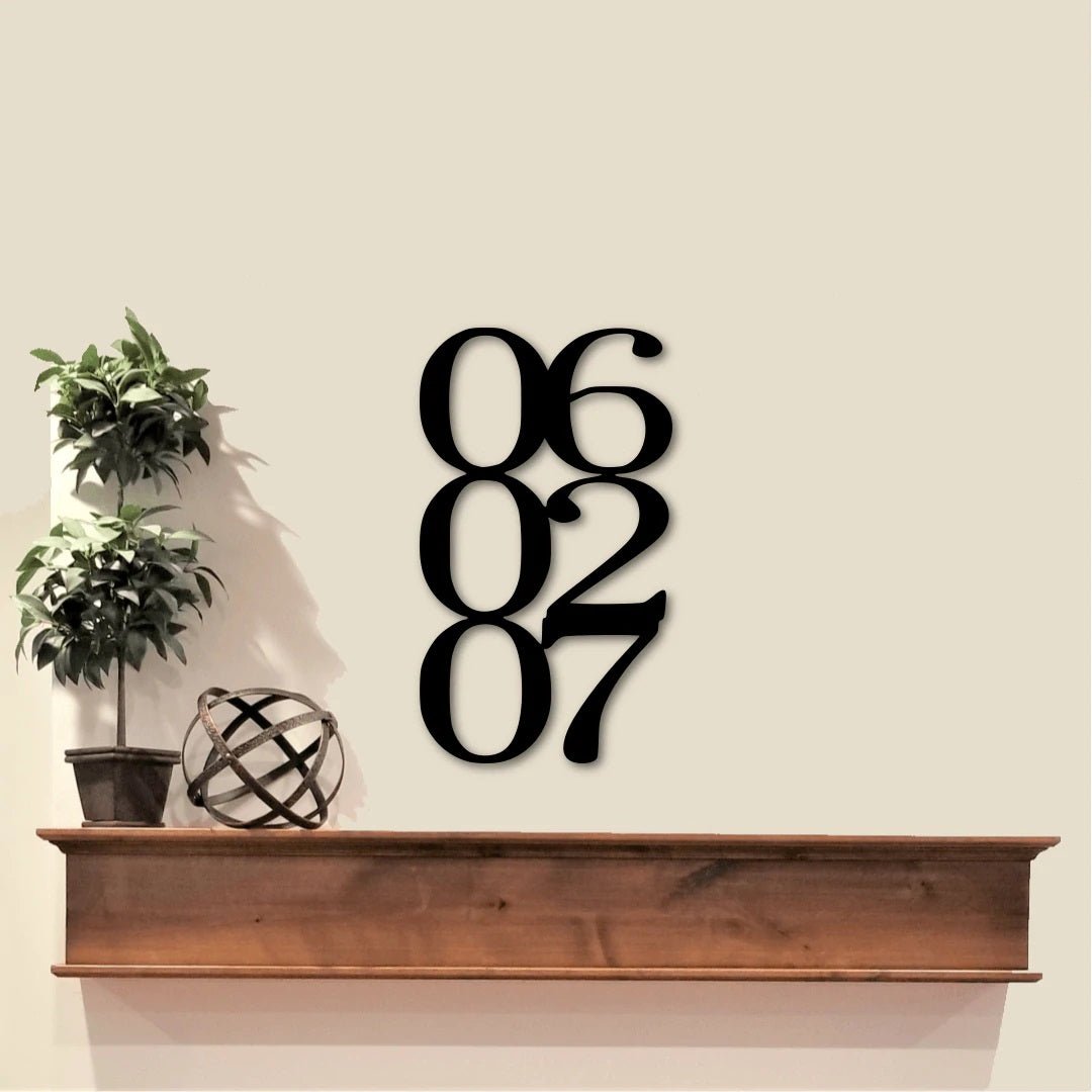 Metal Wedding Date or Anniversary Date Sign