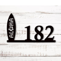 Thumbnail for Aloha Surfboard Address Sign - Simply Royal Design