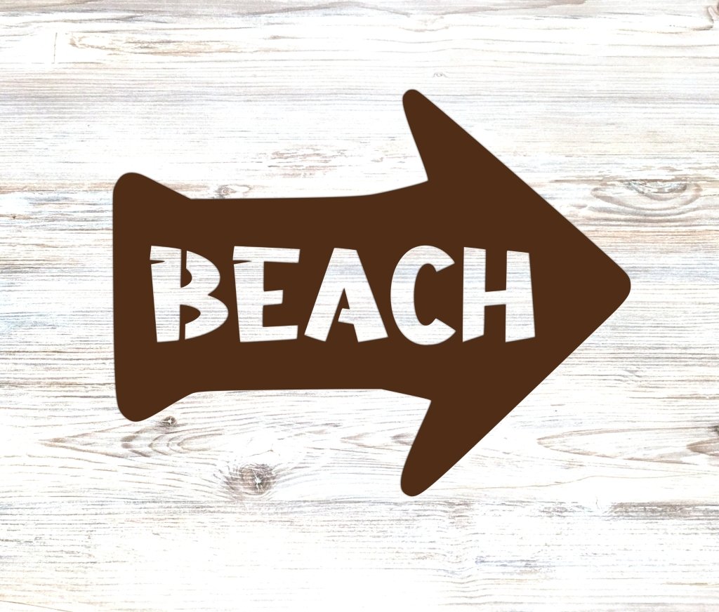 Beach Arrow Sign - Simply Royal Design