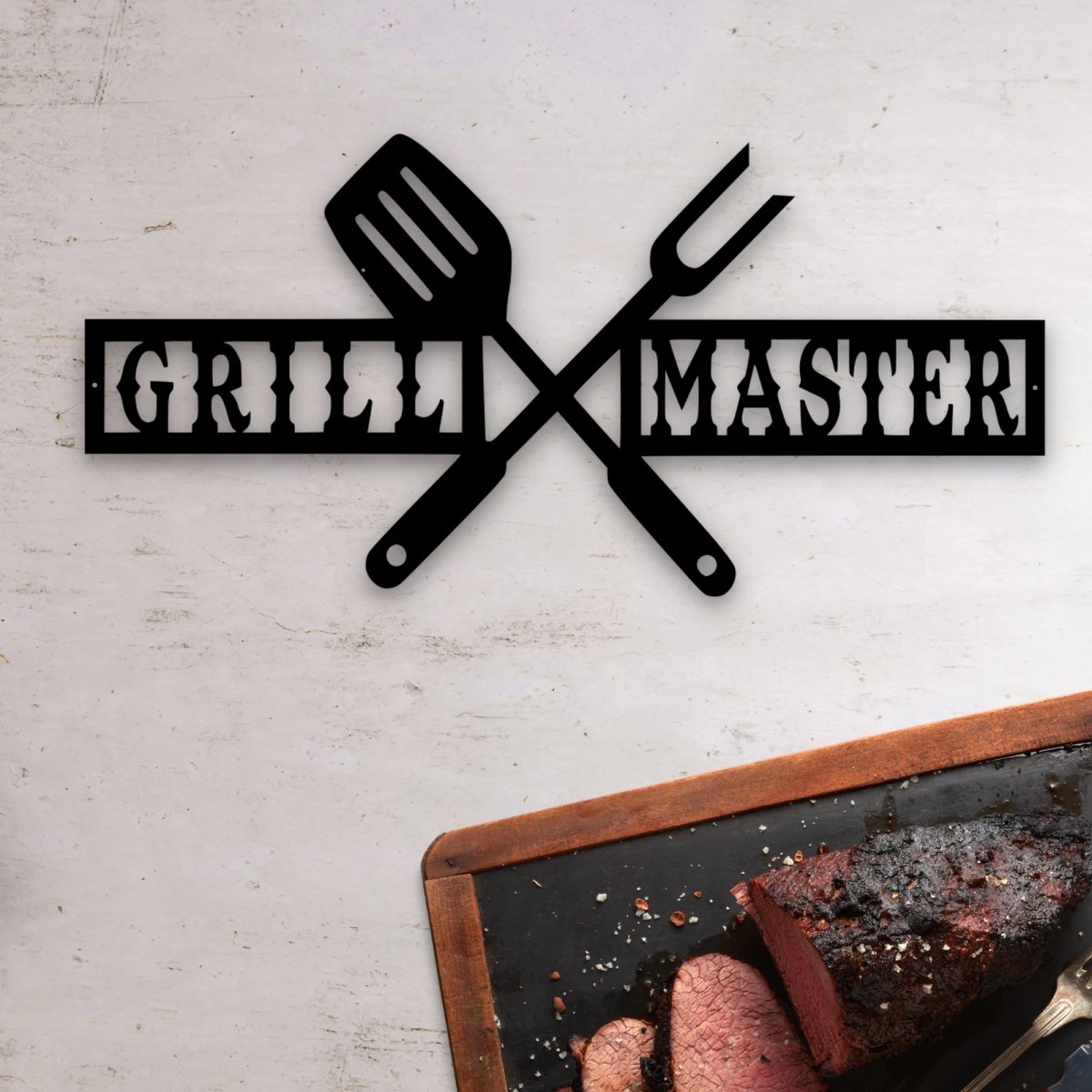 Grill Master Sign | Metal BBQ Art - Simply Royal Design