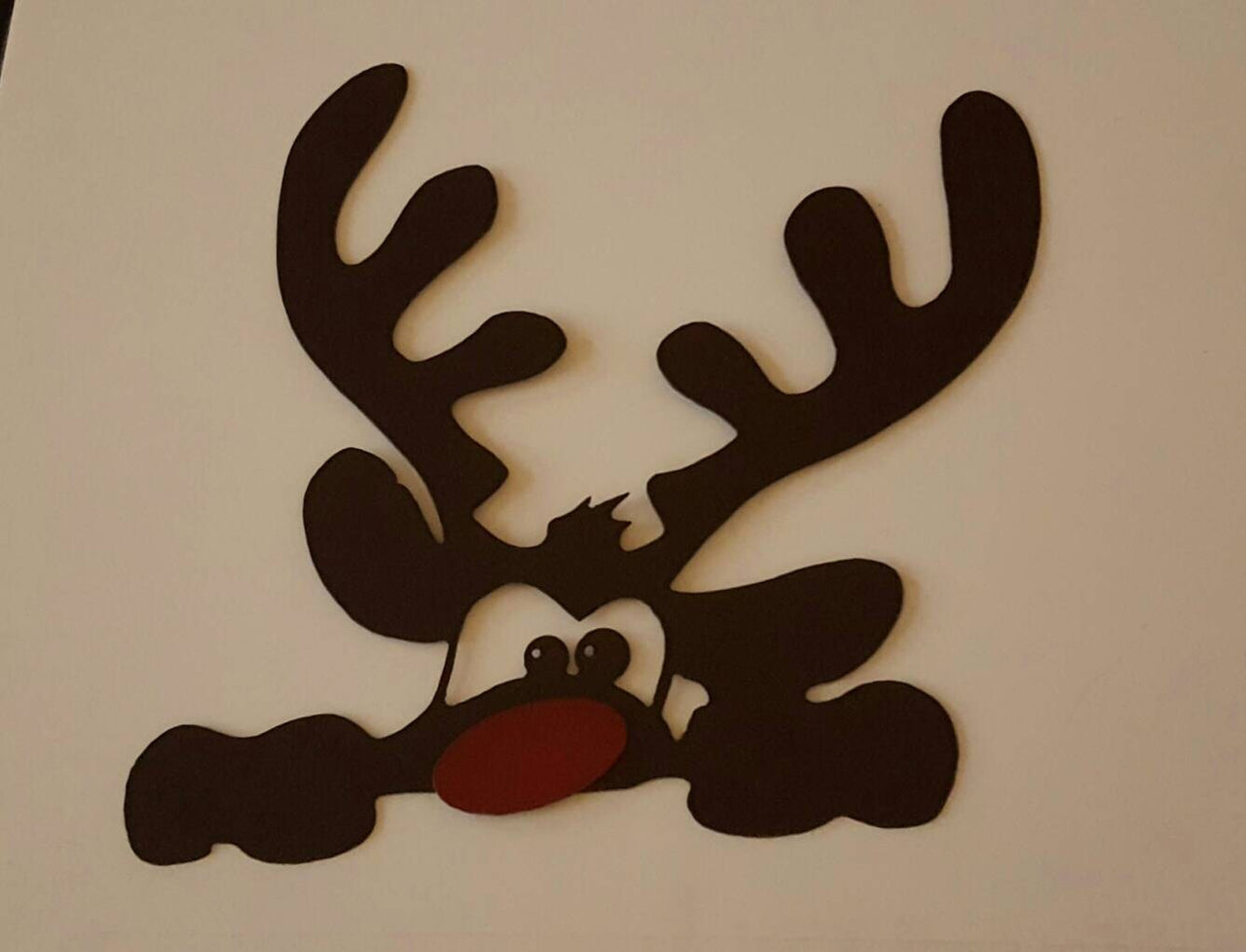 Rustic Reindeer Decor | Winter Window Decor | Christmas Metal Wall Decor | Outdoor Winter Sign | Funny Holiday Decor | Outdoor Reindeer Sign