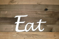 Thumbnail for Eat Metal Sign | Script Word | Kitchen Sign | Metal Wall Decor | Word Art | Kitchen Eat Sign | Cursive Font | Let's Eat Sign | Kitchen Decor