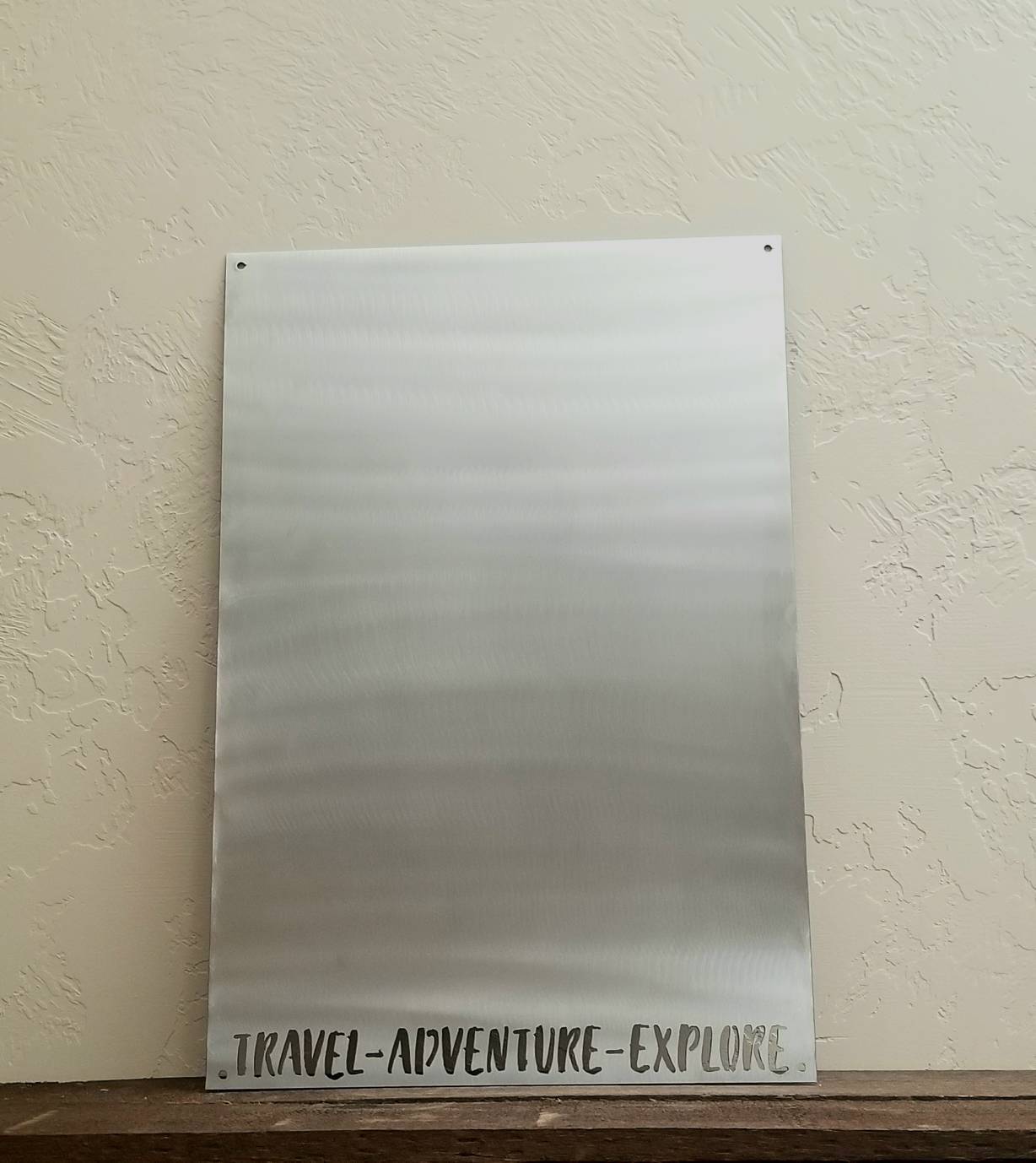 Travel Magnet Board | Travel Adventure Explore Metal Wall Board | Picture Magnet and Memory Board | Gift for Traveler | Custom Metal Sign