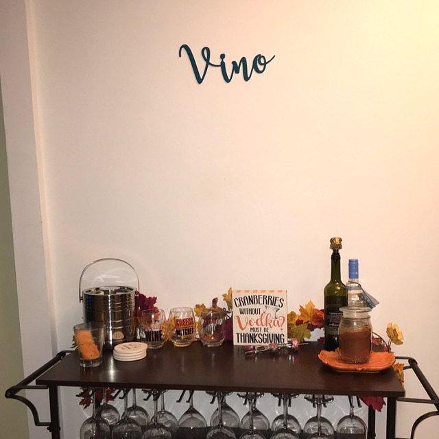 Metal Vino Sign | Wine Kitchen Decor | Vino Word Art for the Wall | French Kitchen Decor |  Wine Metal Wall Art | Home Bar Sign