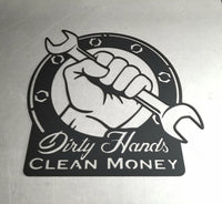 Thumbnail for Dirty Hands Clean Money Sign | Metal Wall Art | Father's Day Gift | Garage Decor | Gift for Dad, Husband, Father, Grandpa, Son, Boyfriend