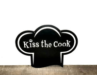 Thumbnail for Kiss the Cook Sign | Metal Wall Art | Chef Gift | Kitchen Sign_| Chef Hat Kitchen Wall Decor  | Cooking Gifts | Gift for Chef