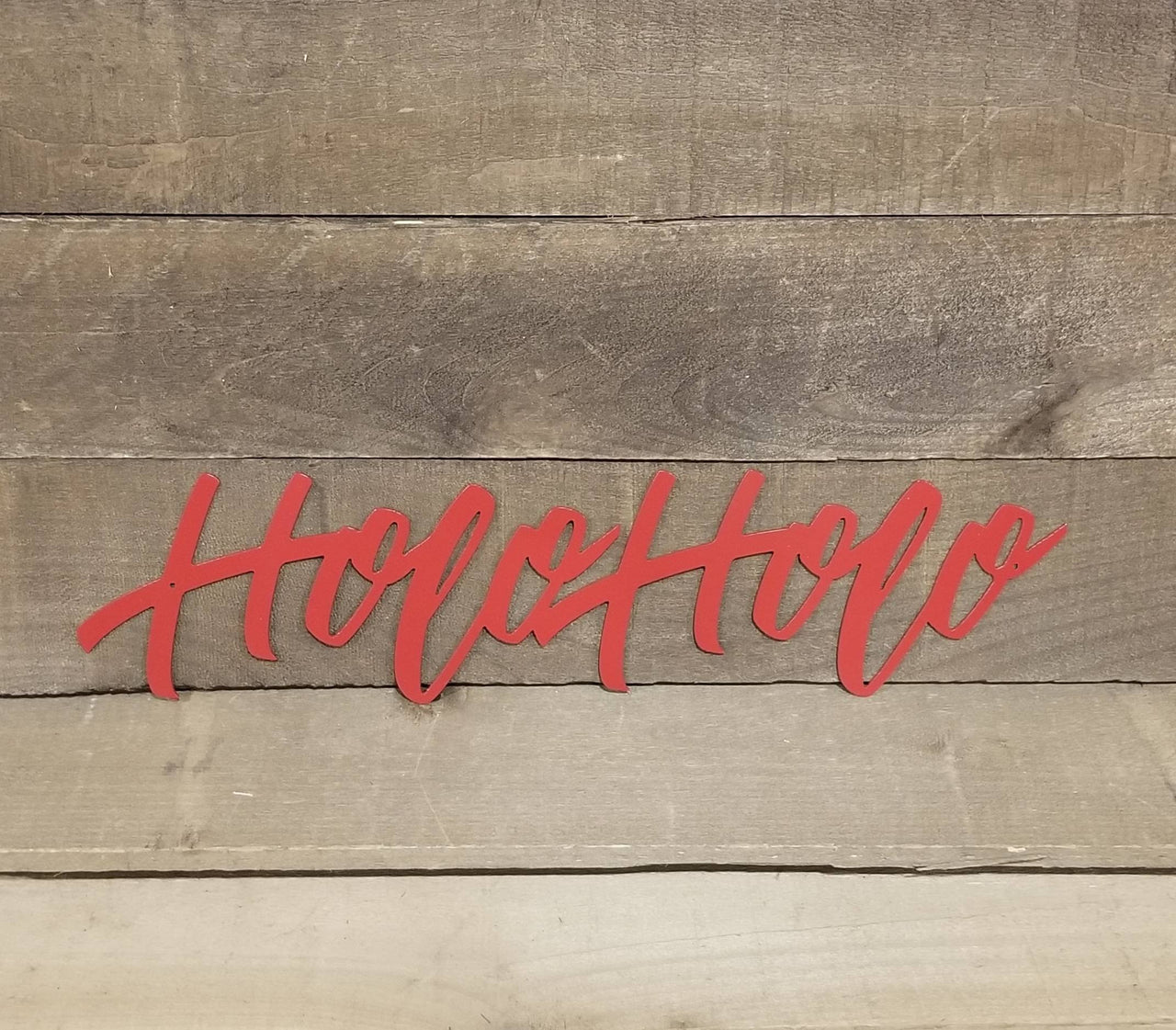 HoloHolo Hawaiian Word Sign | Metal Wall Art Hawaii Decor | Beach House Sign | Surf Decor Hawaiian Metal Sign | Steel Script Cursive Word