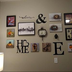 Heart Home Sign | Metal Wall Decor | Home Word with Heart Metal Wall Art | Living Room Decor | | Word Art Cutout | Housewarming Home Sign