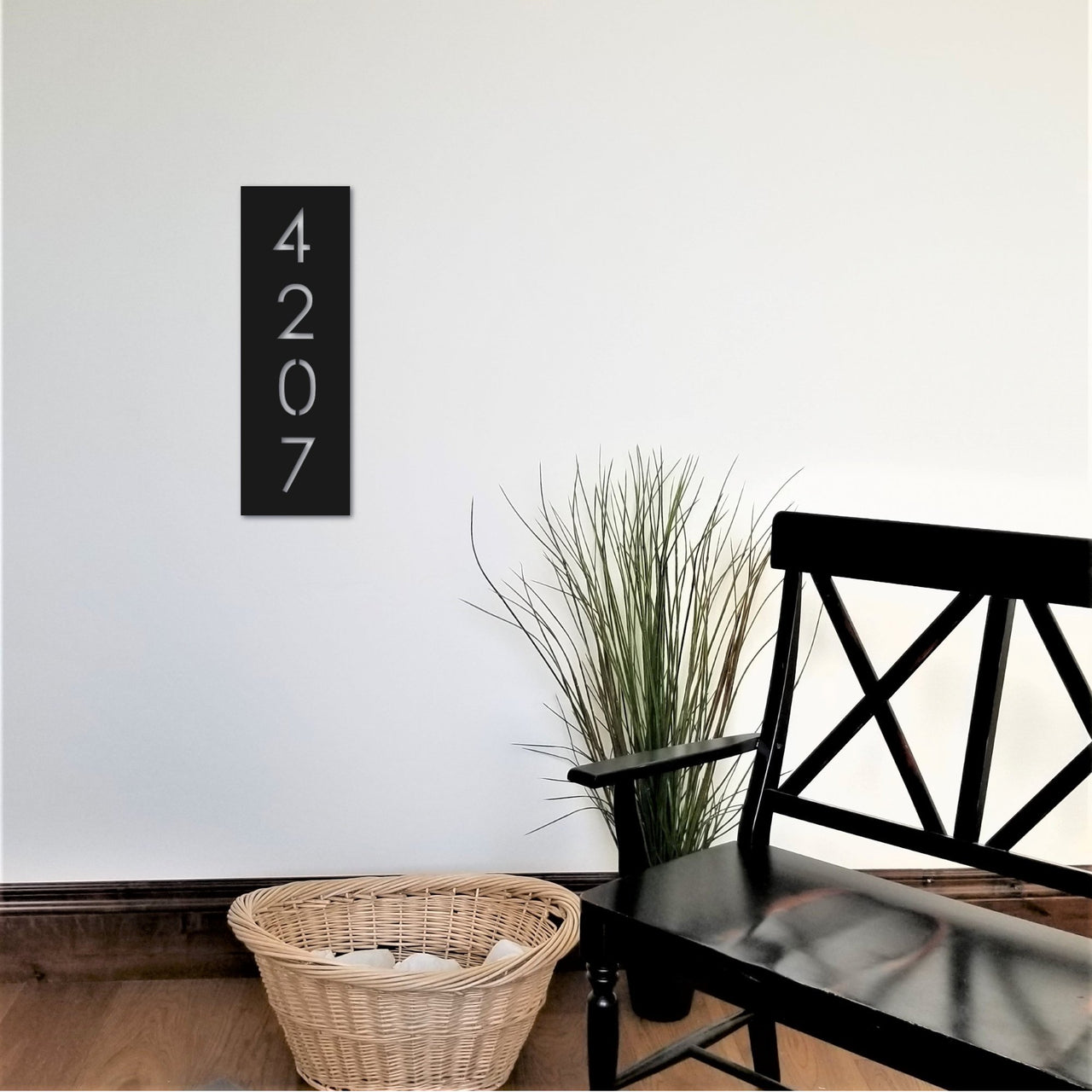 Metal Address Numbers | Rectangle Address Sign with Numbers Cutout | Address Marker Sign | Mailbox Numbers | Address Plaque for House