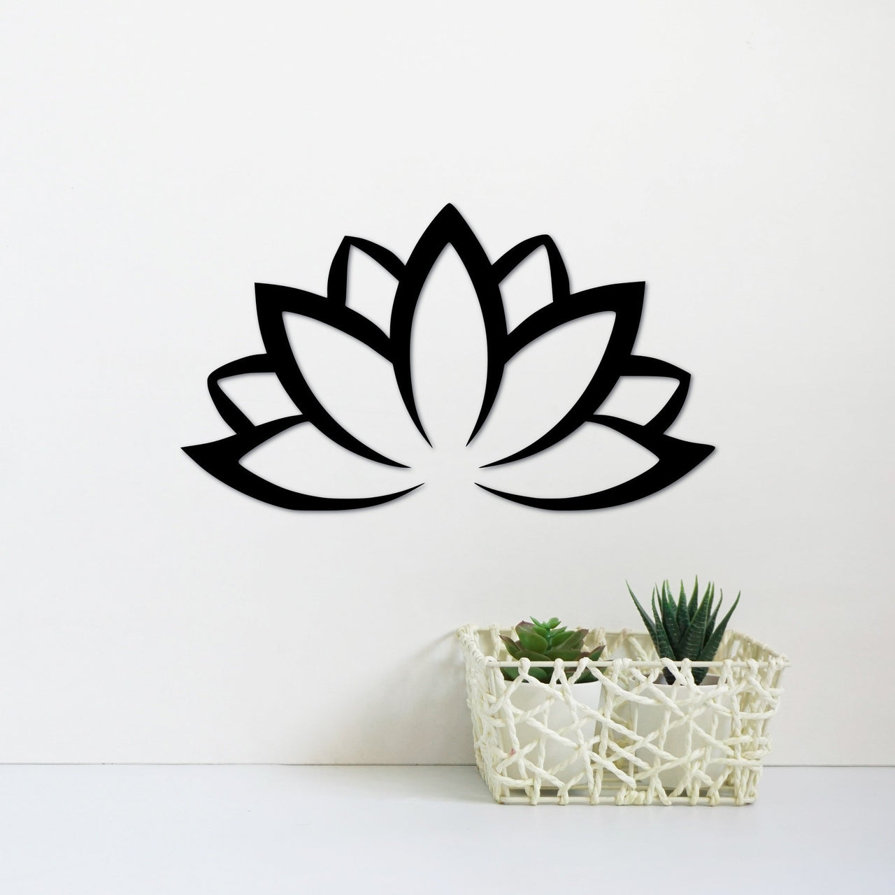 Lotus Flower Metal Wall Art | Meditation Decor | Namaste Sign | Yoga Studio Wall Hanging | Large Flower Decor | Gift Idea for Women or Men
