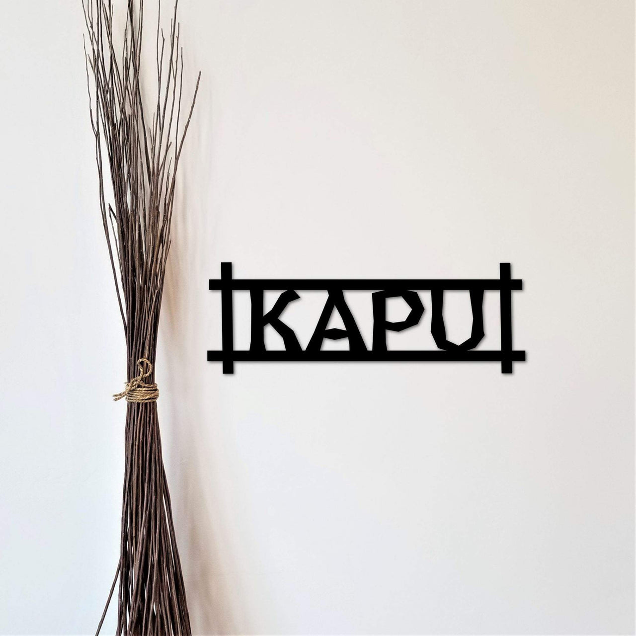 Keep Out Hawaiian Sign | Metal Island Decor | Kapu Word Sign | Metal Sign for Fence | Hawaiian Decor | Hawaiian Saying  | Hawaiian Style Art