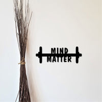 Thumbnail for Mind Over Matter Gym Motivational Sign | Metal Wall Art  Home Gym Wall Decor | Gym Sign Metal Cutouts | Workout Motivation | Trainer Gift