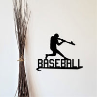 Thumbnail for Baseball Sign | Metal Wall Art | Baseball Player Bedroom Decor | Kids Room Metal Sports Sign | Gift for Son, Grandson, Husband or Boyfriend
