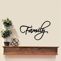 Thumbnail for Family Sign | Metal Words for the Wall | Metal Wall Art | Metal Wall Words | Gallery Wall Decor | Metal Word Signs for Living Room