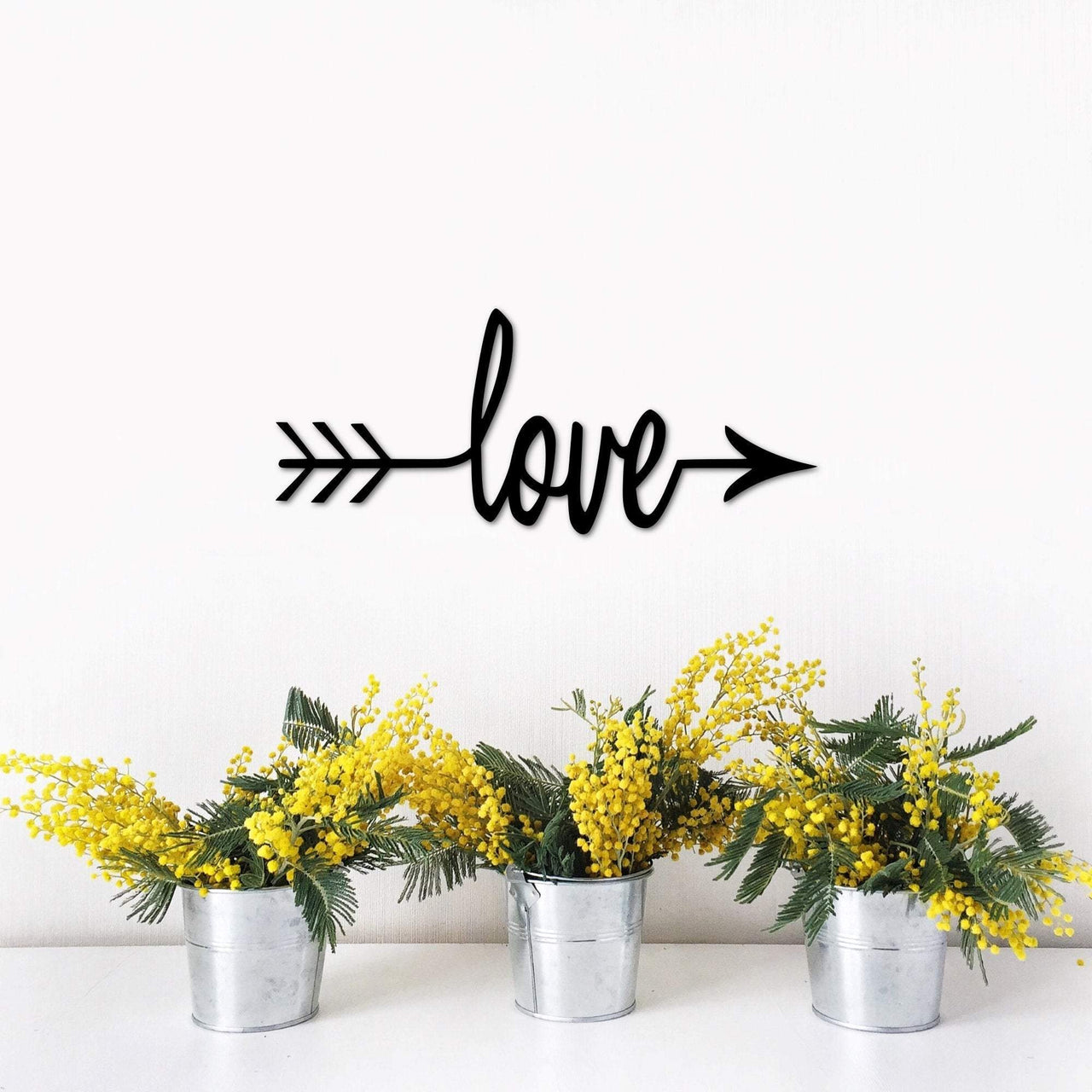 Arrow Love Sign | Metal Word Art | Cursive Love Word for the Wall | Rustic Arrow Decor | Love Decor | Split Arrow Love | Word Arrow