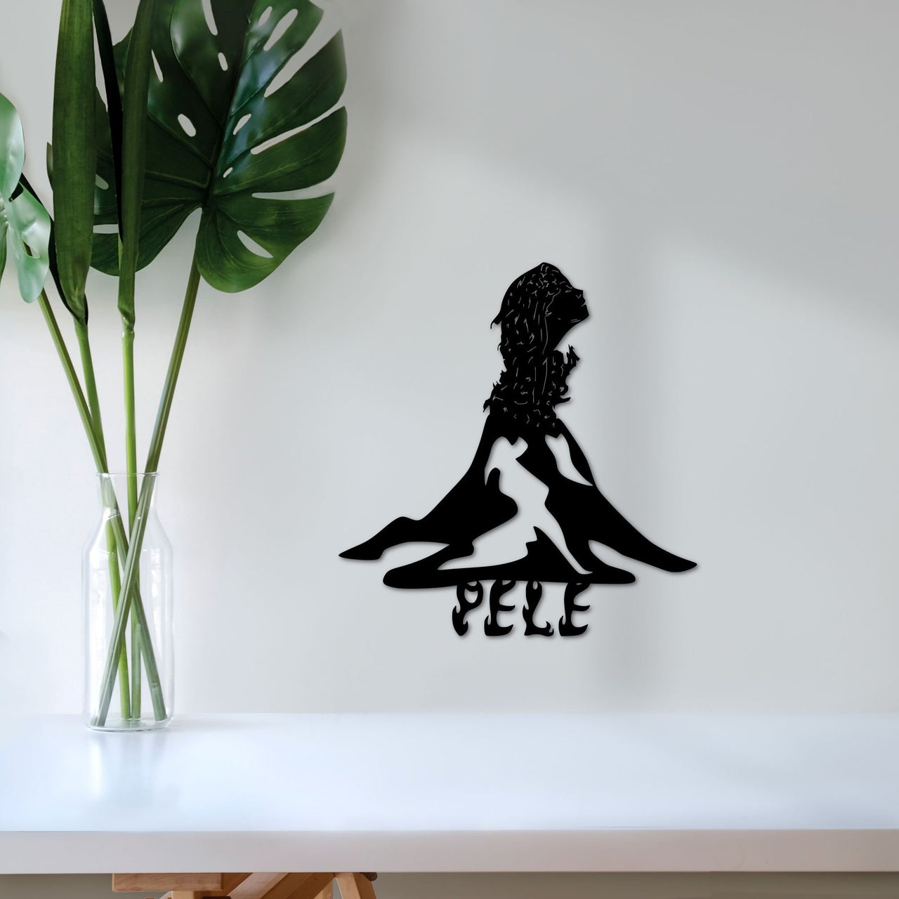 Pele Volcano Metal Wall Art | Hawaiian Decor | Big Island Hawaii Volcano | Hawaiian Signs Pele Goddess Wall Art | Volcano Goddess Tiki Art