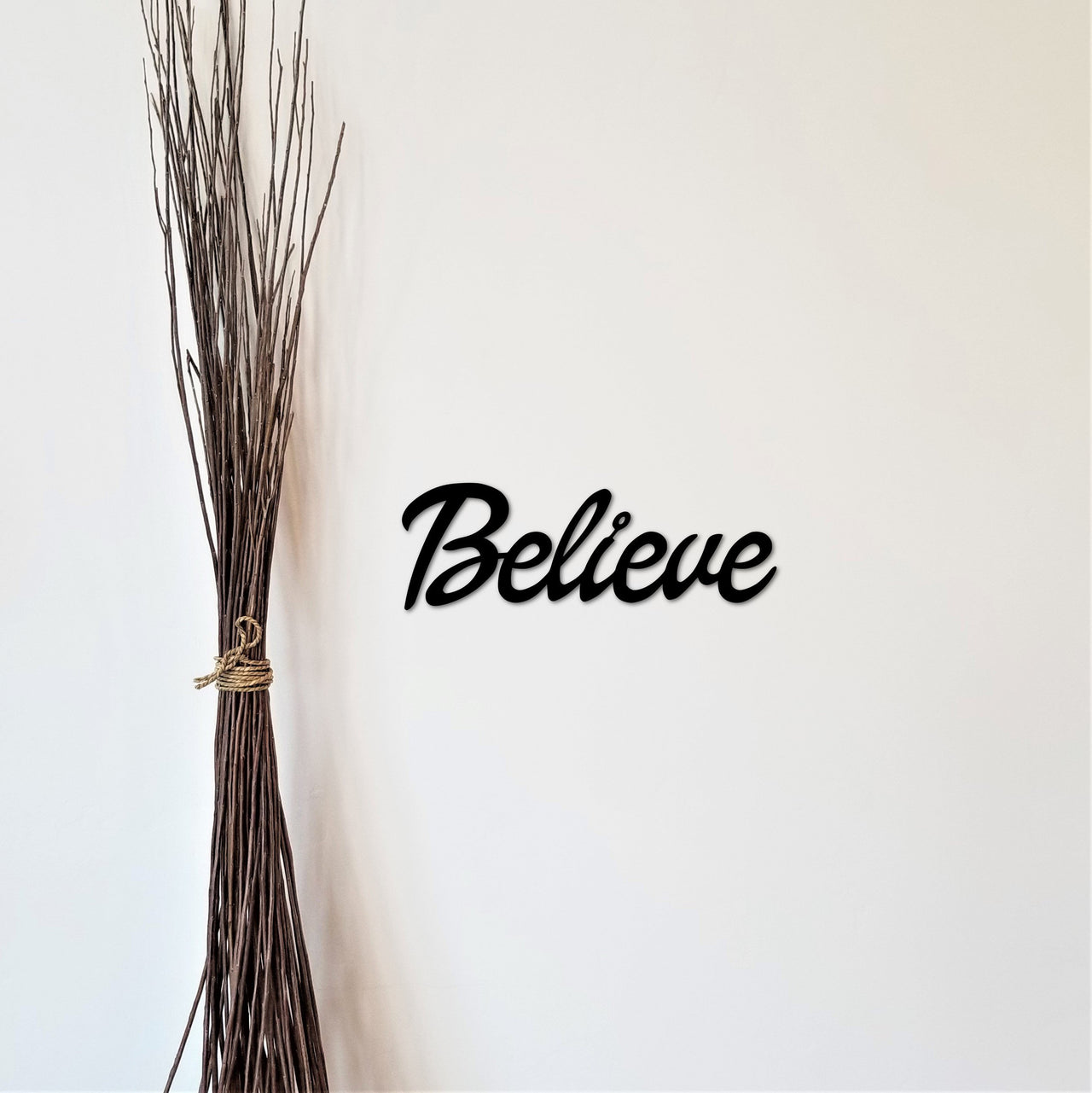 Believe Metal Sign Word Art | Believe Gift | Inspirational Words | Believe Wall Decor | Believe Sign | Script Font | Metal Letters Cutout