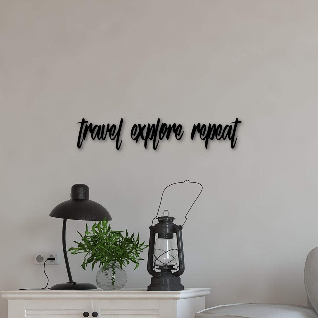 Travel Explore Repeat Metal Wall Words | Travel Gifts | Word Art for the Wall | Travel Sign | Adventure Decor | Gift for Traveler