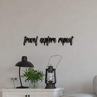 Thumbnail for Travel Explore Repeat Metal Wall Words | Travel Gifts | Word Art for the Wall | Travel Sign | Adventure Decor | Gift for Traveler