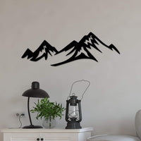 Thumbnail for Metal Mountains Ski Decor | Mountain Art | Lake House Cabin Decor | Rustic Mountain Landscape Metal Art Sign Cutout | Mountain Gift
