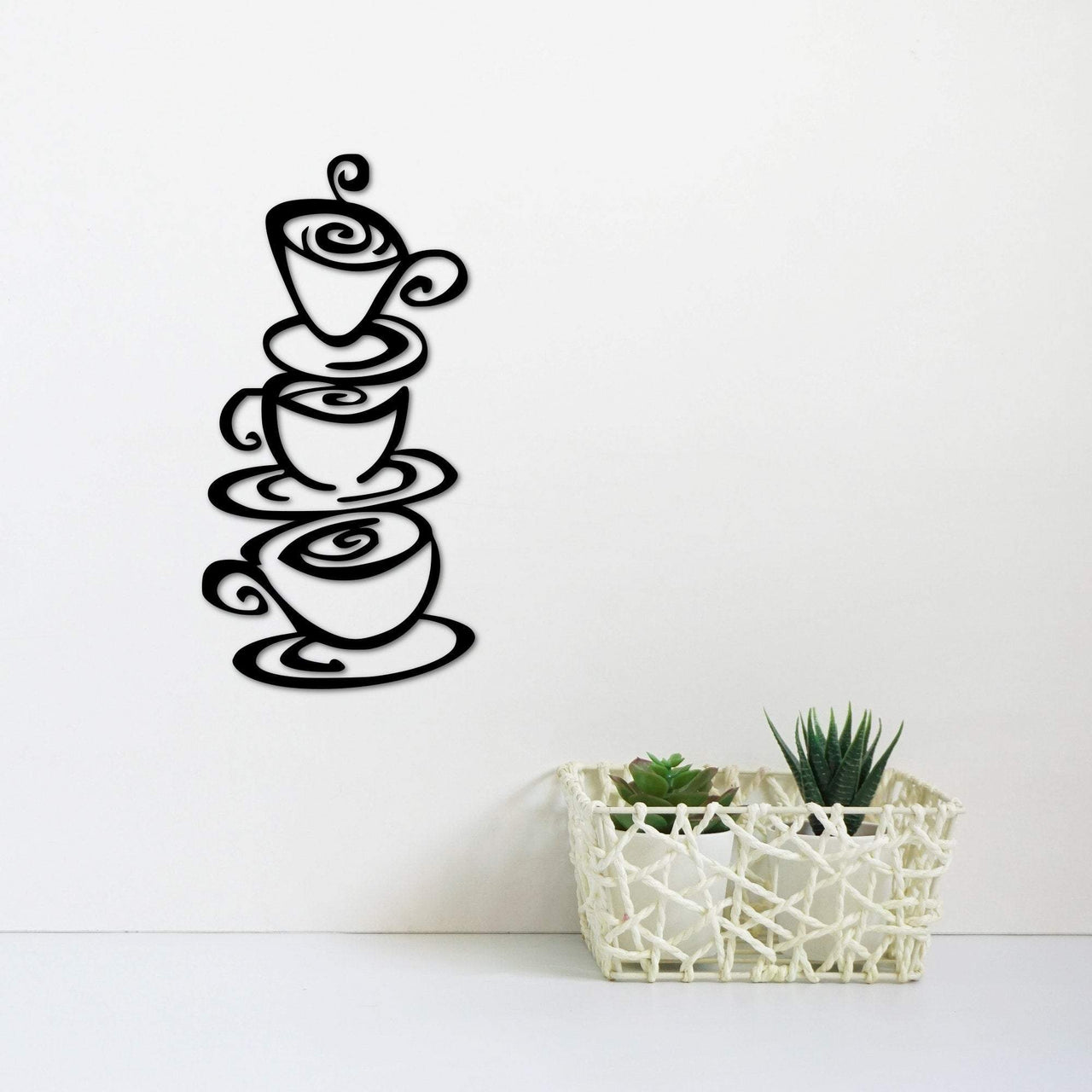 Stacked Coffee Cups | Metal Wall Art | Breakast Room | Coffee Decor | Kitchen Sign | Cafe Decor | Coffee Shop |Coffee Bar | Coffee Gifts