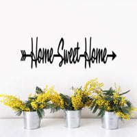 Thumbnail for Home Sweet Home Sign | Metal Wall Art | Arrow Wall Decor | Cutouts with Sayings | Metal Word Art | Cursive Words | Split Arrow | Word Arrow