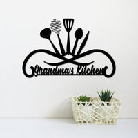 Thumbnail for Personalized Kitchen Sign | Grandma's Kitchen | Mom's Kitchen | Metal Wall Art | Custom Gift for Women, Grandma, Mom, Sister, Wife, Dad